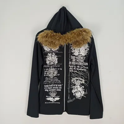Pre-owned If Six Was Nine X Le Grande Bleu L G B Steals Fur Hoodie Collins Thin Cloth Lgb Style In Black
