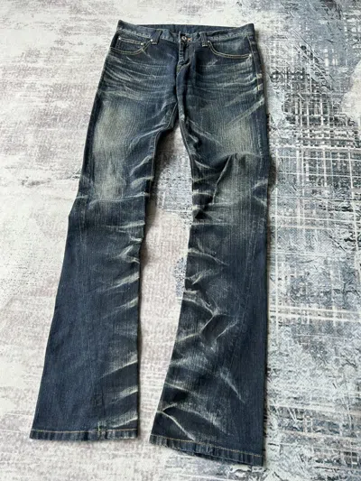 Pre-owned If Six Was Nine X Le Grande Bleu L G B Tornado Mart Flared Wash Jeans In Denim