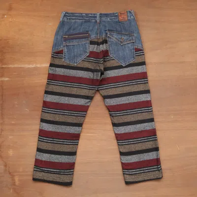 Pre-owned If Six Was Nine X Le Grande Bleu L G B Vintage 90's Vicious Japan Wool Mexican Denim Pants (size 34)