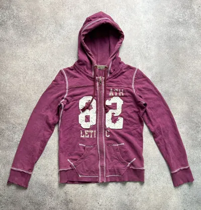 Pre-owned If Six Was Nine X Le Grande Bleu L G B Vintage Athletic Distressed Zip Hoodie In Pink