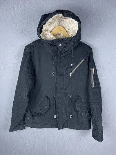 Pre-owned If Six Was Nine X Le Grande Bleu L G B Vintage Comfirm Lgb Style Multipocket Sherpa Jacket In Black