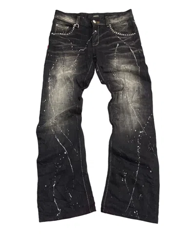 Pre-owned If Six Was Nine X Le Grande Bleu L G B Vintage Lagust Splater Paint Pants Inspired Number Nine In Black