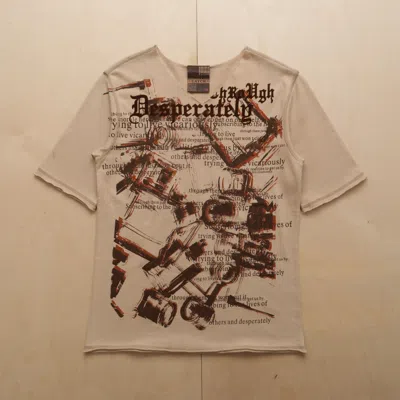 Pre-owned If Six Was Nine X Le Grande Bleu L G B Vintage L.g.b. Catch Poem Tee T-shirt Punk Style Y2k In Brown