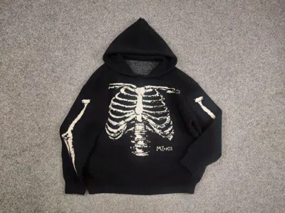 Pre-owned If Six Was Nine X Le Grande Bleu L G B Vintage Milana Studios Bones Skeleton Knit Hoodie Y2k Style