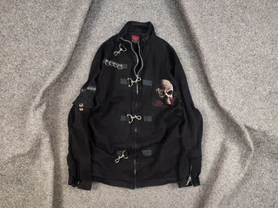 Pre-owned If Six Was Nine X Le Grande Bleu L G B Vintage Spiral Direct Avant Garde Logo Bondage Jacket Y2k In Black