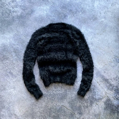 Pre-owned If Six Was Nine X Seditionaries Vintage Marni Style Mohair Fur Knit Sweater Y2k Avantgarde In Black