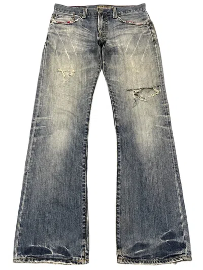 Pre-owned If Six Was Nine X Tornado Mart Vintage Flash Report Distressed Loose Jeans In Grey