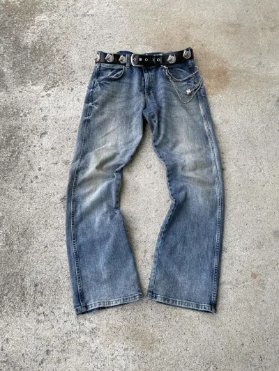 Pre-owned If Six Was Nine X Vintage Archive Wrangler Flared Bootcut Japan Style Denim In Blue