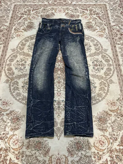 Pre-owned If Six Was Nine X Vintage Dominate Handcrafted Double Waist Jeans In Blue