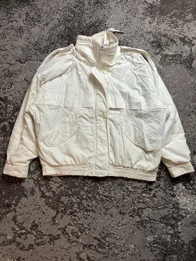 Pre-owned If Six Was Nine X Vintage Y2k Retro Archival Miyake Style Opium Bomber Jacket In White