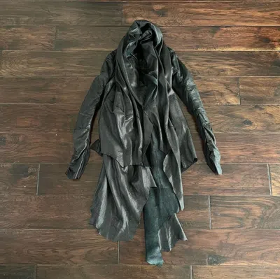 Pre-owned If Six Was Nine X Yasuyuki Ishii Leather Cape/coat In Black