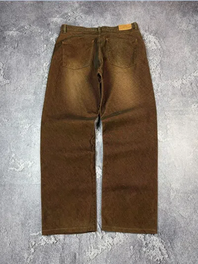 Pre-owned If Six Was Nine Y2k Baggy Zara Faded Corduroy Jeans 2000s In Brown