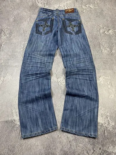 Pre-owned If Six Was Nine Y2k Crazy Blue Washed  2000s Jeans