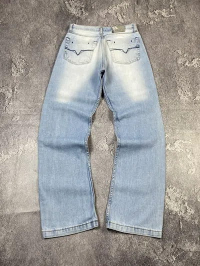 Pre-owned If Six Was Nine Y2k Faded Blue Stone Washed Jeans Straight Baggy Fit Leg