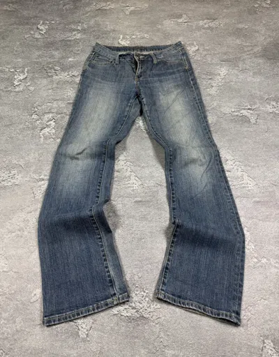 Pre-owned If Six Was Nine Y2k  2000s Flared Bootcut Jeans Low Rise In Blue