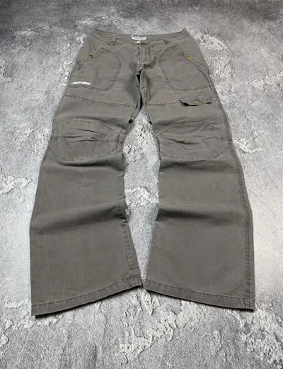 Pre-owned If Six Was Nine Y2k  Cargo Bootcut Work Pants Size 32 In Sand