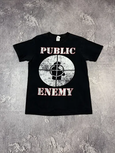 Pre-owned If Six Was Nine Y2k  Public Enemy Tee In Black