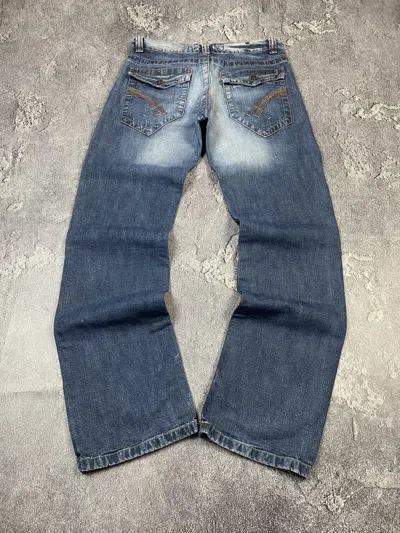 Pre-owned If Six Was Nine Y2k  Smog Straight Baggy Jeans 2000s Grunge In Blue