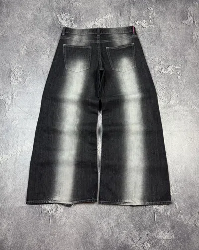 Pre-owned If Six Was Nine Y2k Ultra Baggy Washed Black Jeans 2000s Alt