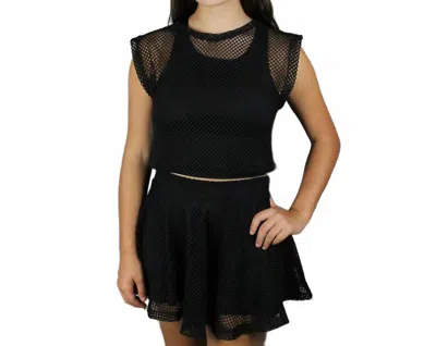 If So Kids' Net Mesh Skirt In Black
