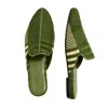 Ifsthetic Women's Pekäk Lounge Slippers - Iroko Green In Green