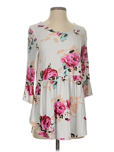 Pre-owned Igenjun 3/4 Sleeve Blouse In White