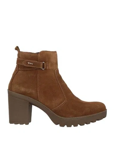 Igi & Co Woman Ankle Boots Brown Size 5 Leather