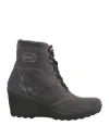 Igi & Co Woman Ankle Boots Grey Size 7 Leather In Black