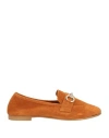 Igi & Co Woman Loafers Orange Size 7 Leather In Orange