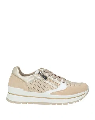Igi & Co Woman Sneakers Beige Size 8 Leather In Green