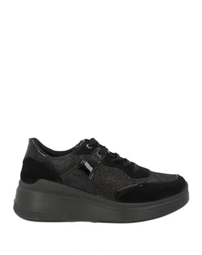 Igi & Co Woman Sneakers Black Size 6 Leather