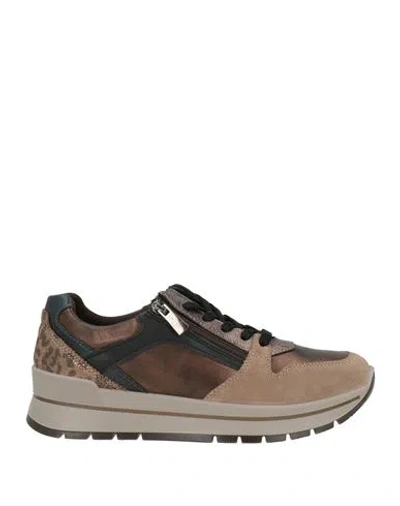 Igi & Co Woman Sneakers Bronze Size 11 Leather In Brown