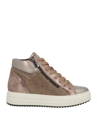 Igi & Co Woman Sneakers Bronze Size 7 Leather