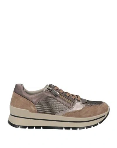 Igi & Co Woman Sneakers Bronze Size 7 Leather