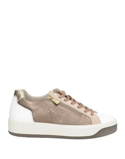 Igi & Co Woman Sneakers Bronze Size 9 Leather