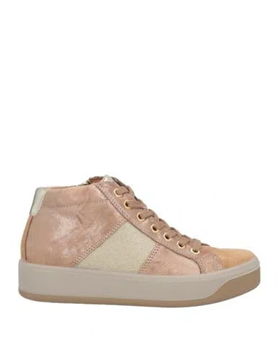 Igi & Co Woman Sneakers Camel Size 7 Leather