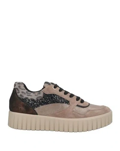 Igi & Co Woman Sneakers Light Brown Size 7 Textile Fibers