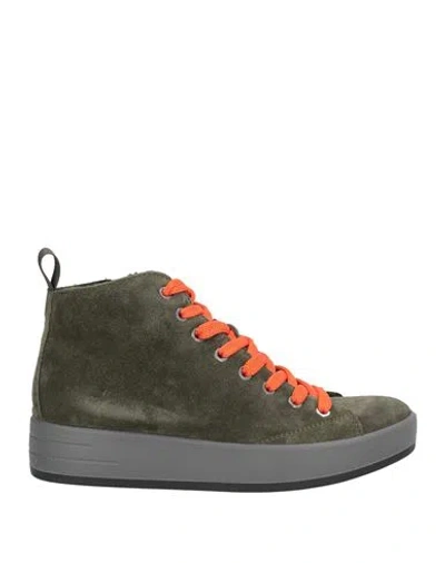 Igi & Co Woman Sneakers Military Green Size 6 Leather