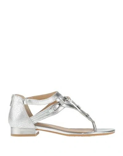 Igi & Co Woman Thong Sandal Silver Size 7 Goat Skin