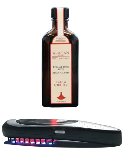 Igia Led Therapy And Massage Hair Brush With Argan Oil In Black