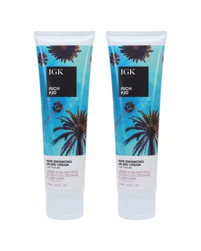 Igk 10oz Rich Kid Wave Enhancing Air-dry Cream 2 Pack In Transparent