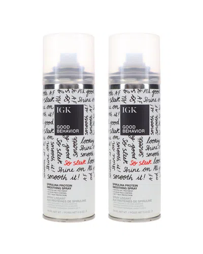 Igk 5.6oz Good Behavior Spirulina Protein Smoothing Spray 2 Pack In Transparent