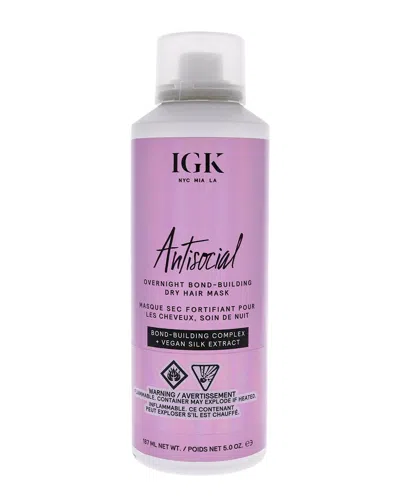 Igk 5oz Antisocial Overnight Bond Building Dry Hair Mask In Transparent