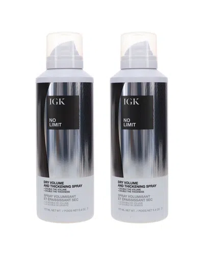 Igk 5oz No Limit Dry Volume And Thickening Spray 2 Pack In Transparent