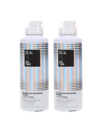 Igk 6.2oz Big Time Volume And Thickening Mousse 2 Pack