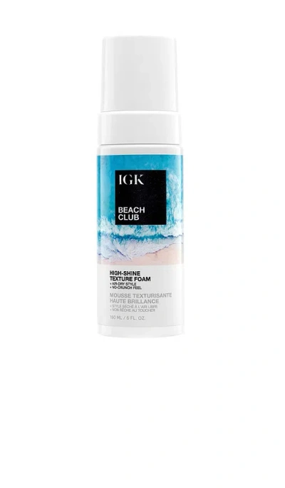 Igk Beach Club High-shine Hair Texture Foam 5 oz In Transparent