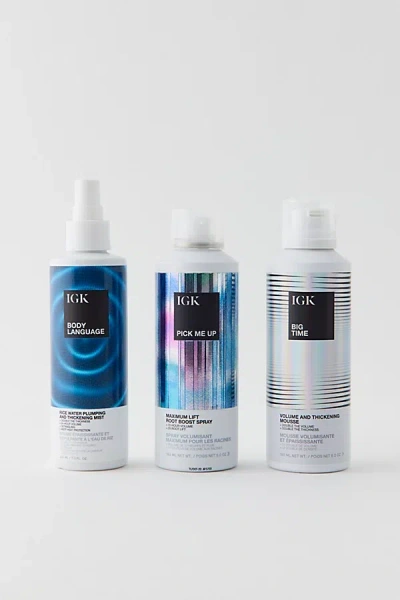 Igk Big Hair Volumizing Trio Set In Assorted At Urban Outfitters In White