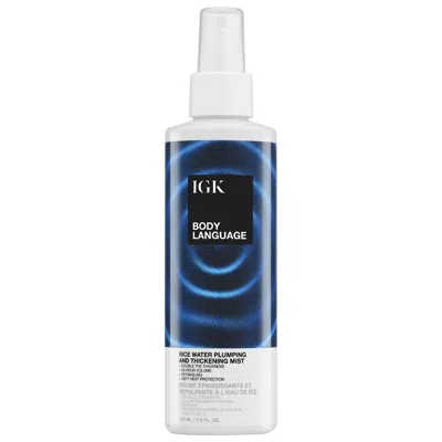 Igk Body Language Rice Water Plumping And Thickening Hair Mist 7 oz / 207 ml In White