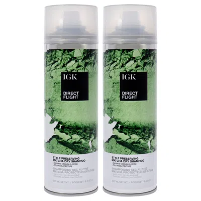 Igk Direct Flight Matcha Dry Shampoo By  For Unisex - 6.3 oz Dry Shampo - Pack Of 2 In Multi