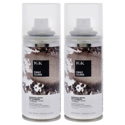 Igk First Class Charcoal Detox Dry Shampoo By  For Unisex - 2 oz Dry Shampo - Pack Of 2 In Multi